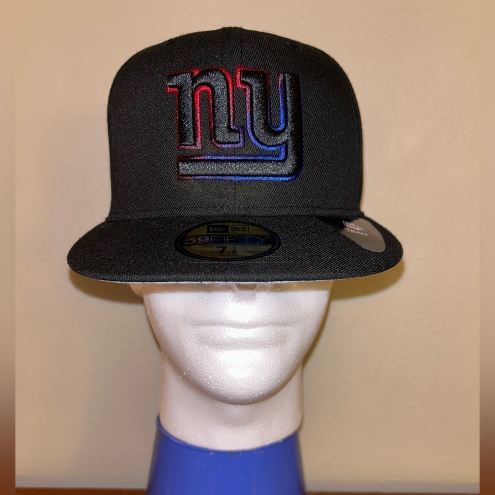 New Era 59Fifty New York Giants Black Hat - New‎ with stickers - Size 7 1/8